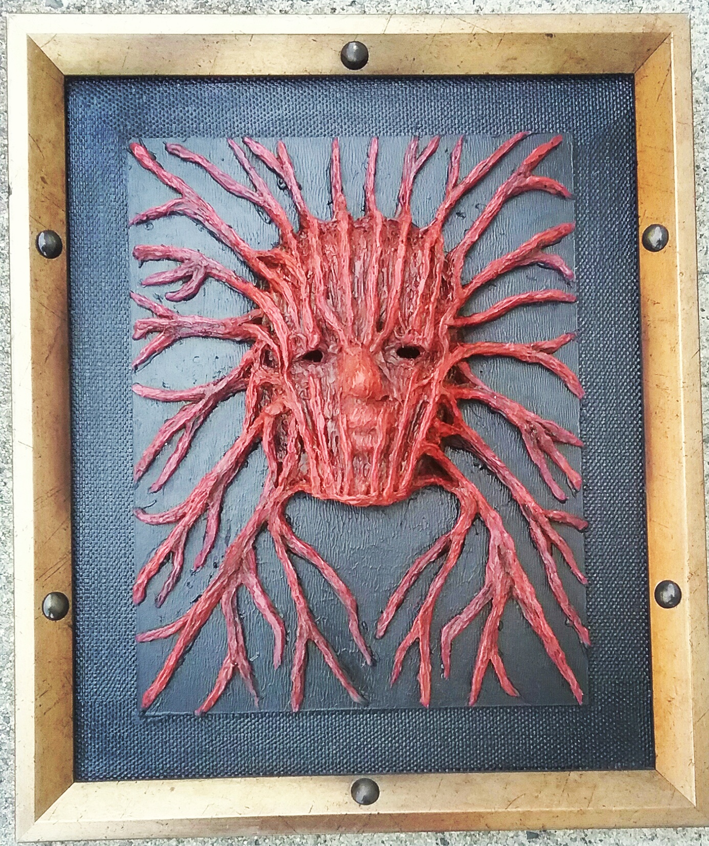 3D Polyethylene Sculpture is 7x9 with frame 10x13